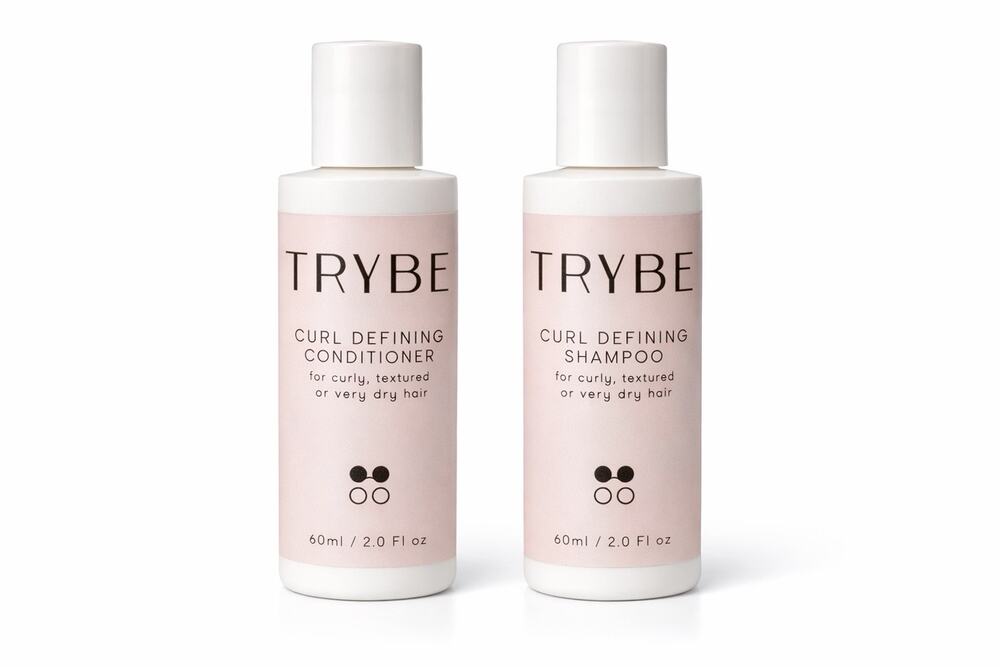 TRYBE Curl Defining Shampoo & Conditioner 60ml Travel Duo Set Unsealed